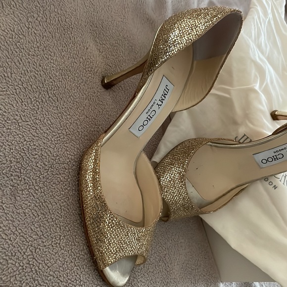 Jimmy Choo Logan gold 3 inch heel - Picture 5 of 5